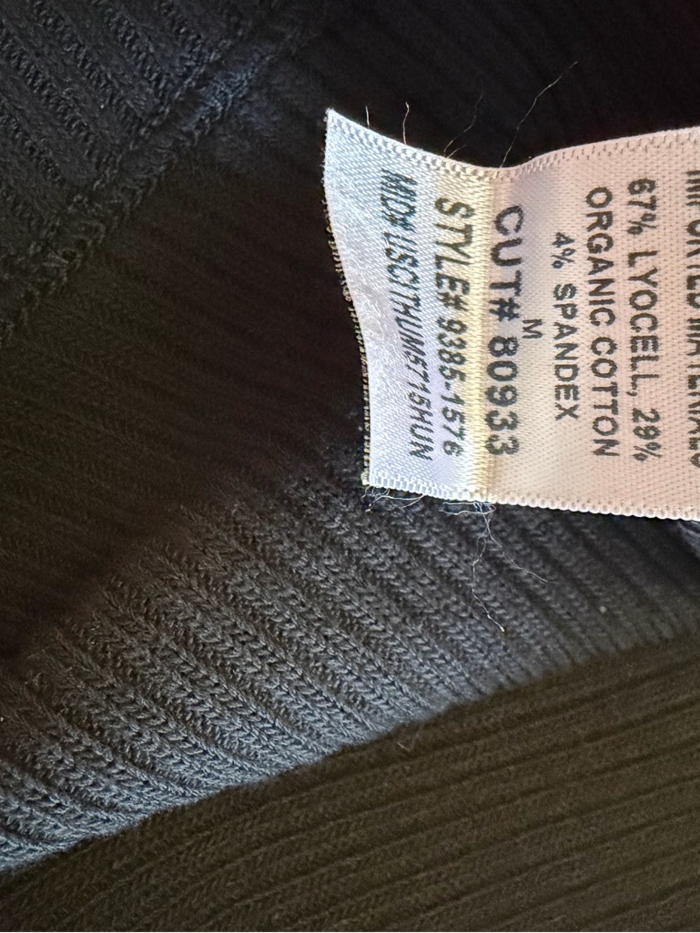 Citizens Of Humanity Black Ribbed Short-Sleeve Tee - Picture 9 of 10